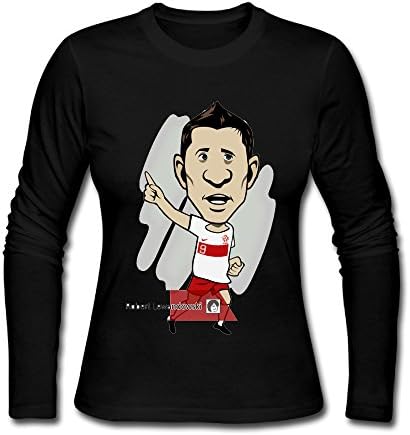 Long Sleeve Robert Lewandowski T Shirt Design T Shirt Juniors 100% CottonFemale