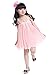 Baby Girls Party Dress Sleeveless Chiffon Pleated Skirt Summer Dress (3-4 Years, Pink)