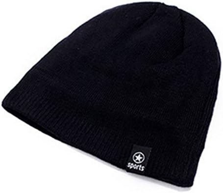 UAYHQ Hair Knitted Hat,Women and wen Knitted Wool Beanie Hats - Winter Solid Hats Real Fur Wool Beanie(Balck)