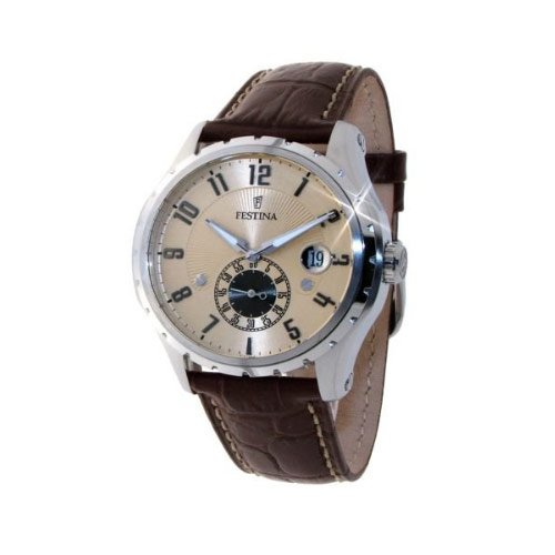 Festina Men's Retro F16486/2 Brown Leather Quartz Watch with - Import It All