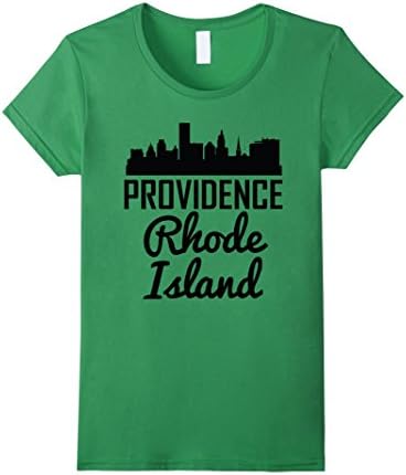 Womens Providence Rhode Island Skyline T-Shirt Small Grass
