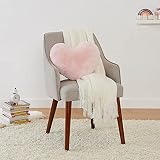 Amazon Basics Peony Pink Heart Decorative Pillow 45 x 41 cm view 5