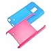 Note Edge Case,Samsung Note Case-AnnBay(TM) for Samsung Galaxy Note Edge 2in1 Series Champagne Hard Cover Case White Rubber Gel Soft Silicone TPU Case(Hot Pink&Blue)