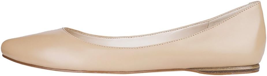 NIUERTE Women's Genuine Leather Flat Shoes Pointed Toe Ballet Flats