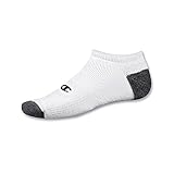 Champion Double Dry Performance Men's No-Show Socks Extended Sizes 6-Pack_White_12-14