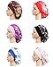LOYALLOOK 6PCS Soft Satin Sleep Cap Hair Bonnet for Women Wide Band Sleep Hat Hair Loss Salon Bonnet Cap Set