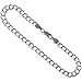 Sterling Silver Double Link Charm Bracelet 5.3 mm light weight Nickel Free Italy 3/16 wide 7 inch