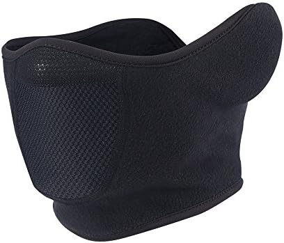 KAITUO Fleece Thermal Face Mask Cold Resistant Windproof Breathable Warmer Half Balaclava,Ajustable Velcro Strap Design Cold Weather Earmuffs Full Ears Protection for Cycling Bicycle Motorcycle Ski