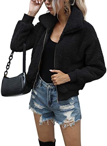 Women Floral Daisy Print Cropped Cardigan Sweater Fleece Sherpa