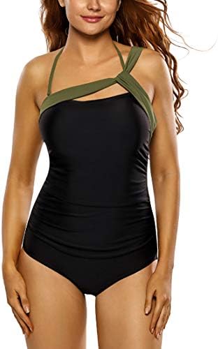 TheShoppingDiary Straps Accent Black One Piece Swimsuit