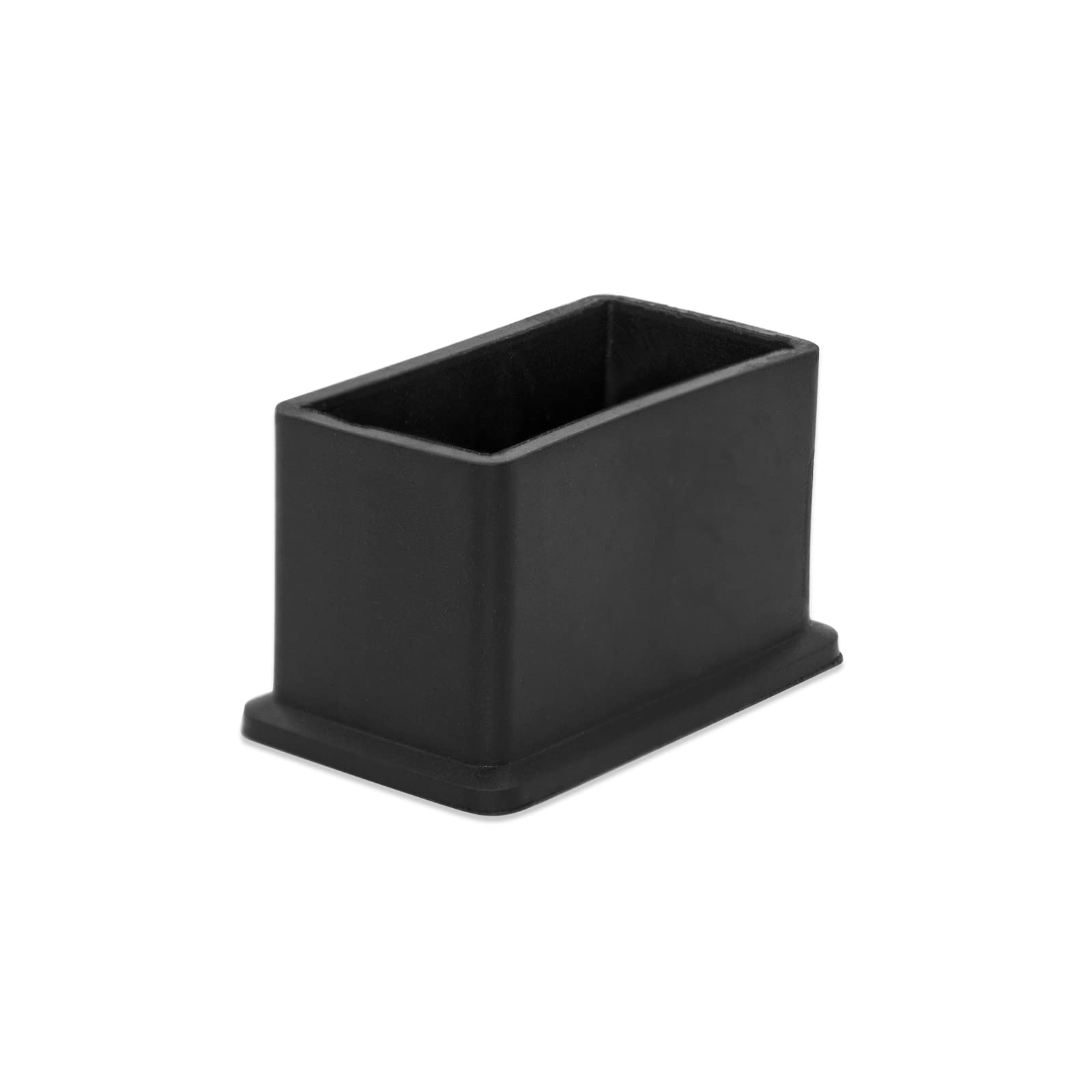Flyshop 12PCS Chair Leg Tips Caps Black Flexible PVC Chair Leg Floor Protectors Rectangle Shaped Furniture Table Foot Covers 13/16" x 1-3/16" (20 x 30 mm)