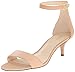 Nine West Women's Leisa Leather Heeled Dress Sandal, Natural Leather, 7.5 M US