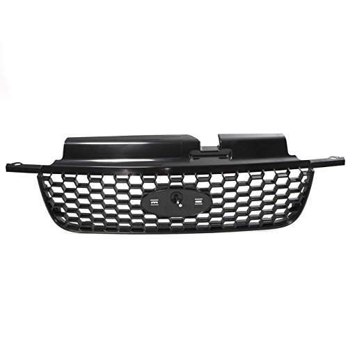 CarPartsDepot Primed Smooth Black Front Grille Replacement Grill 05 06 07 Ford Escape