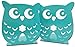 Owl Wonderland Bookends - Cute Lightweight Baby Owls - Great Decor for Little Ones Nursery, Childrens Bedroom, Kids Playroom or Fun Owllover Gift for Office (Teal)