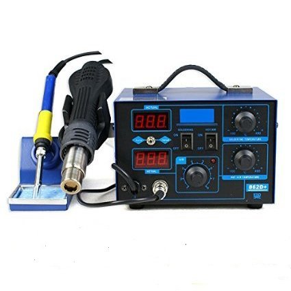 Smartxchoices Pro 2In1 862D+ SMD Soldering Iron Hot Air Rework Station LED Display w/4 Nozzles As Free Gifts (#1)