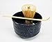Atlantic Collectibles Traditional Japanese Tombo Dragonfly Blue Matcha Tea Ceremony Set With Wooden Whisk and Spoon