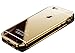iphone 6s plus case, wholesales-shop New Ultra-thin Luxury Aluminum Metal Mirror PC Back Case Cover+Metal Bumper for Apple iphone 6s plus Gold