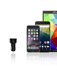 Aukey Cargador de Coche con 5 V 3 A C & Carga Rápida 3.0 Dual-Port USB para Samsung S7 Edge, Nexus 5 X 6P y más