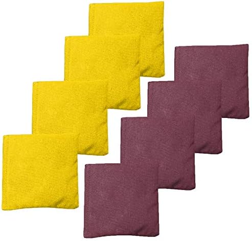 Play Platoon Premium Weather Resistant Duckcloth Cornhole Bags - Set of 8 Bean Bags for Corn Hole Game - Regulation Size & Weight
