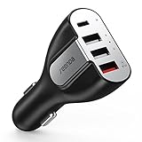 USB Type-C Quick Charge 3.0 Car Charger,Seenda 50W 4-Port Car Charger Adaptor for iPhone,Nintendo Switch,Galaxy S8 S7 S6 Edge,Nexus 6P/5X,LG V10/V20,Google Pixel and More