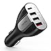 Car Charger,50W USB Type-C Quick Charge 3.0 4-Port Car Charger Adaptor for iPhone X/8/7/6s,Nintendo Switch,Galaxy S8 S7 S6 Edge,Nexus 6P/5X,LG V10/V20,Google Pixel and More