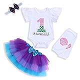 Baby Girls 1st Birthday Mermaid Outfit Ruffle