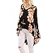 AmyDong Hot Sale! Women's Blouse, Ladies Floral Print Long Sleeves V-Neck Shirt Irregular Loose Tops Casual Blouse