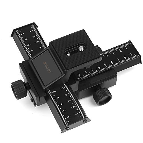 SHOOT 4-Way Macro Focusing Rail Slider pour Close-up de Prise de Vue pour Canon Sony Pentax Nikon Olympus Samsung et…