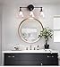 Phansthy Bathroom Vanity Lamp Black Wall Sconce Light Fixture with 7.3 Inches Cone Clear Glass Canopy, Black