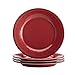 Rachael Ray Cucina Dinnerware 16-Piece Stoneware Dinnerware Set, Cranberry Red