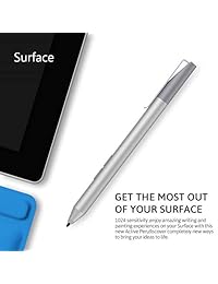 Precisión superficie   lápiz digitalizador con 384 niveles de sensibilidad a la presión para Microsoft Surface 3, 4 y Surface Book, color negro