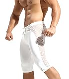 Minaso Men's Soft Mesh Cool Dry Compression Yoga Workout Tight Shorts