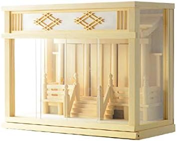Amazon 仏縁堂ブランド モダン神棚 三社箱宮 桜宮 さくらみや 桧総無垢材 アクリルタイプ 神棚 オンライン通販
