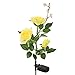 XLUX Outdoor Solar Powered Rose Lights Flower Stake, for Garden Patio Yard Christmas Pathway Decoration, Yellow