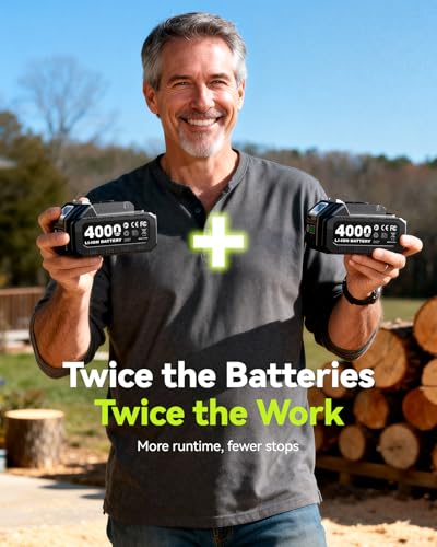 8 und 6 Zoll Mini Kettensäge,1300W Astsäge mit 8000mAh Batterie, Akku Säge mit Automatischem Öler und Werkzeugloser Kettenspannung, Kompatible mit Makita Akku 18V, Einhand Kettensäge für Holz, Ast thumbnail 3