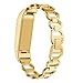 ANCOOL Compatible with Fitbit Flex Band, Stainless Steel Replacement Strap Accessory Metal Bracelet Wristband for Fitbit Flex, NOT for FLEX 2. (Gold)
