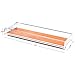 Zodaca [Deluxe Acrylic Design] Pencil Pen Tray Desktop Organizer, Clear/Rose Gold