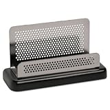 Rolodex E23578 Distinctions Business Card Holder Capacity 50 2 1/4 x 4 Cards Metal/Black