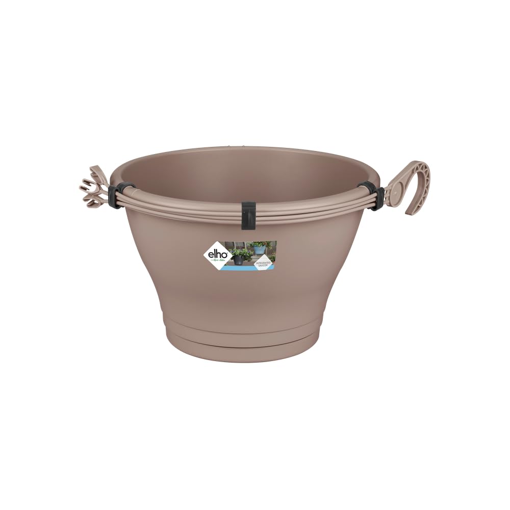 Elho Corsica Hanging Basket 30 - Flowerpot - Taupe - Outdoor & Balcony - Ø 29.4 x H 21.1 cm
