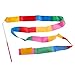 GEORLD 10 Pieces 6.5-foot Rhythmic Gymnastic Ribbons Dance Ribbon Dance Streamers for Kids, Baton Twirling, Assorted Colors