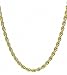 FOSIR 4mm Stainless Steel Mens Womens Necklace 18K Real Gold Plated Twist Rope Chain, 18-30 inch