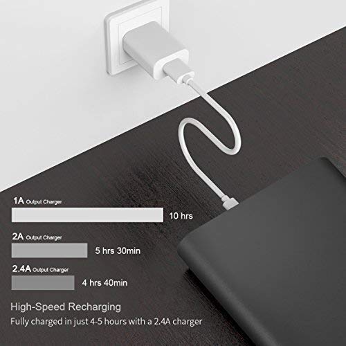 12000mAh Polit Power Bank Charger with 3A Type C Input and Output, Floureon Portable External Battery Cell Phone Charger USB Power Banks for iPhone Xs/X Max/XR X/8, iPad Mini/Air, Samsung Galaxy etc