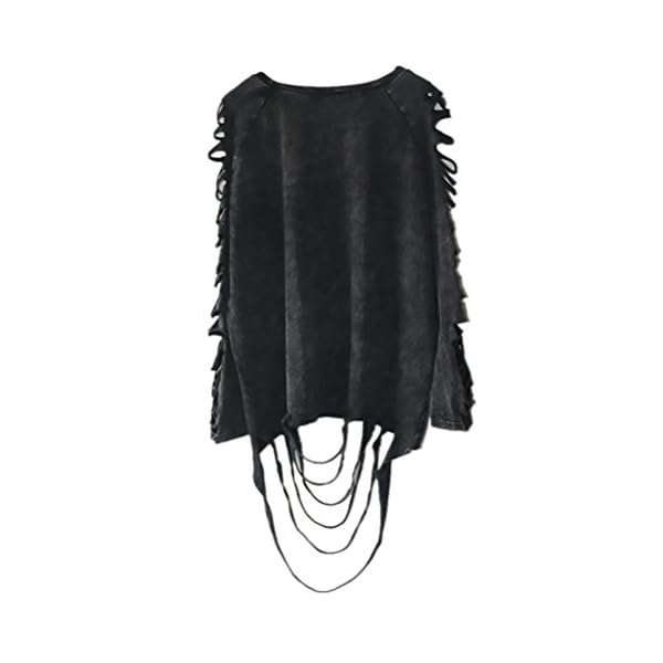 Camisetas Mujer Manga Larga Cuello Redondo Huecos con Flecos Vintage Ropa Fiesta Modernas Moda Hippie Hipster Punk Rock… | DeHippies.com