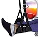 Celebrita MMA Foam Airplane Footrest Hammock, Portable Adjustable Leg Rest for Plane/Office/Home, Black