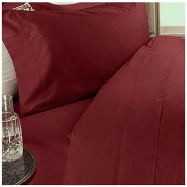 1200 Thread Count Three (3) Piece California King Size Burgundy Solid Duvet Cover Set, 100% Egyptian Cotton, Premium Hotel Quality
