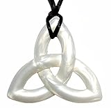Peacemaker Jewelry Trinity Knot Silicone Teething Pendant Necklace (White Pearl)