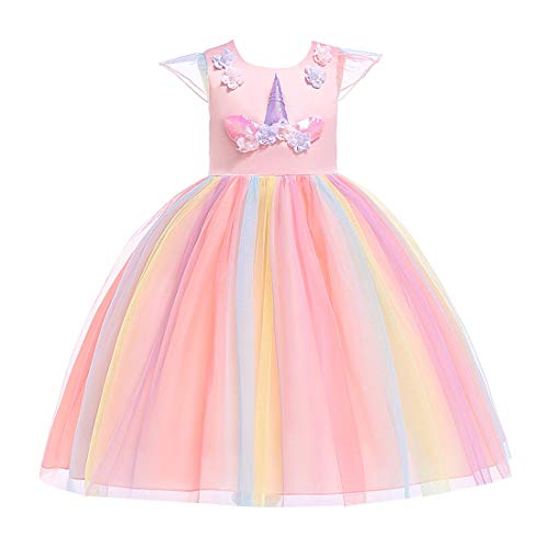Bmeigo Meisjes Prinses Jurk Haarband Kostuum Luxe Kleding Prestatie Verjaardag Party Carnaval Verkleedkleding 3-9Y - Afbeelding 3