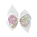 XIMA 12pcs 4.5inch Reversible Sequin Bows With Clips Grosgrain Ribbon Hair Bows Hairpin For Girls Hair Accessories (12pcs-Bows with clips)