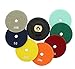 ABN 4-Inch Wet/Dry Diamond Polishing Pads, 8 Piece Set with Buffer, Rubber Backer for Granite, Stone, Marble, Travertine