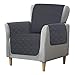 RHF Diamond Chair Covers, Recliner Cover, Chair Covers for Living Room, Chair Cover for Dogs, Recliner Chair Cover, Machine Washable, Double Diamond Quilted(Recliner-Small: Charcoal/Grey)